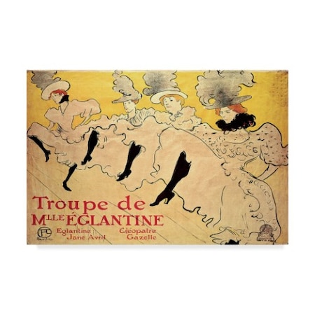 Henri De Toulouse-Lautrec 'La Troupe De Mademoiselle Eglantine' Canvas Art,30x47